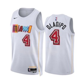 Maillot NBA Miami Heat Victor Oladipo 4 Nike 2022-23 City Edition Blanc Swingman - Homme